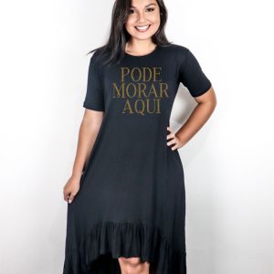 Vestido babado- Pode Morar Aqui
