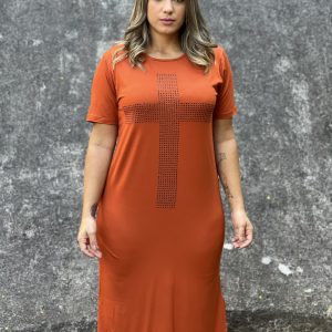 Vestido Reto- Cruz Preta