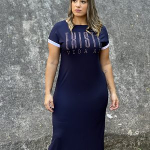 Vestido Reto- Existe vida aí (com punho)