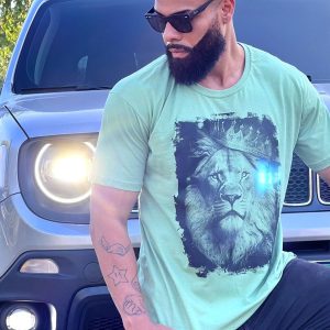 Camisa-  Leão pincelado novo