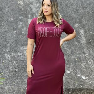 Vestido Reto-Profetiza em Pedraria